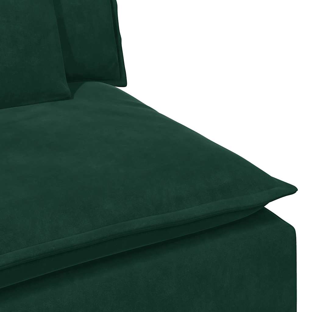 Modulares Sofa Endmodul mit Armlehne Kissen Blau 100 cm