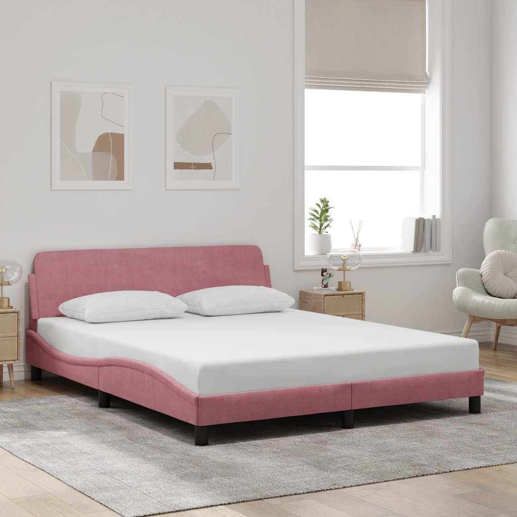 Bettgestell "Dover" Hellgrau 80x200 cm Samt