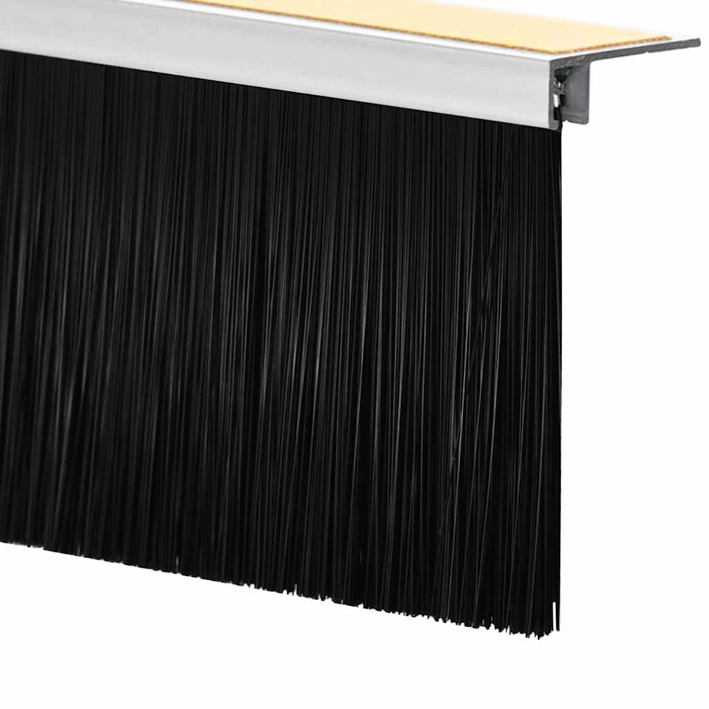 Selbstklebende Türbürstendichtungen 2 pcs Braun 100 cm