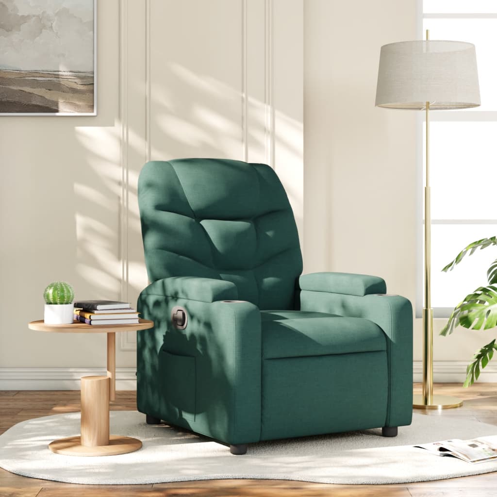 Relaxsessel Elektrisch Dunkelgrau Stoff