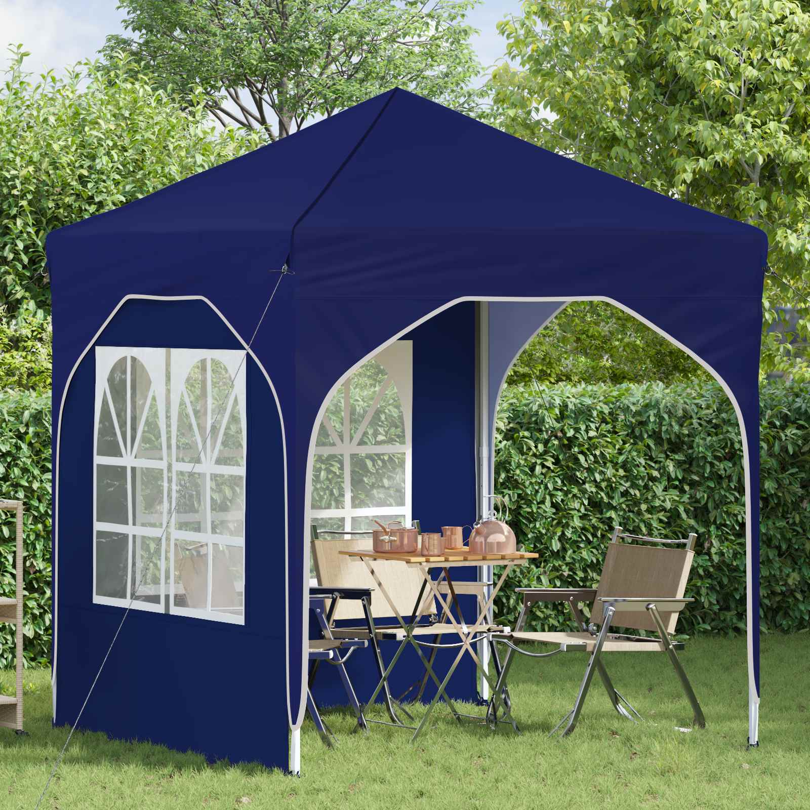 Pop-up Partyzelt 194 x 194 x 245 cm Creme