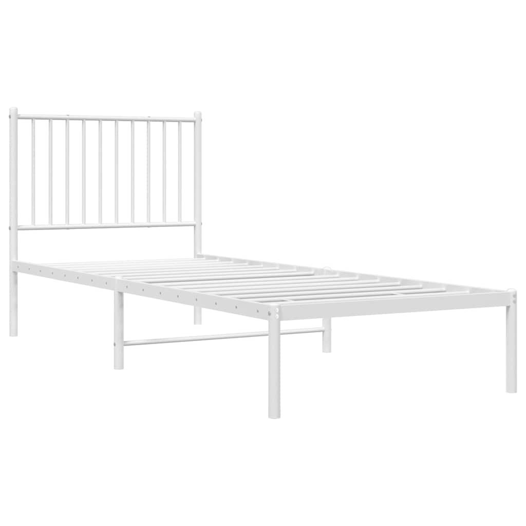 Bettgestell Metall Schwarz 75x190 cm