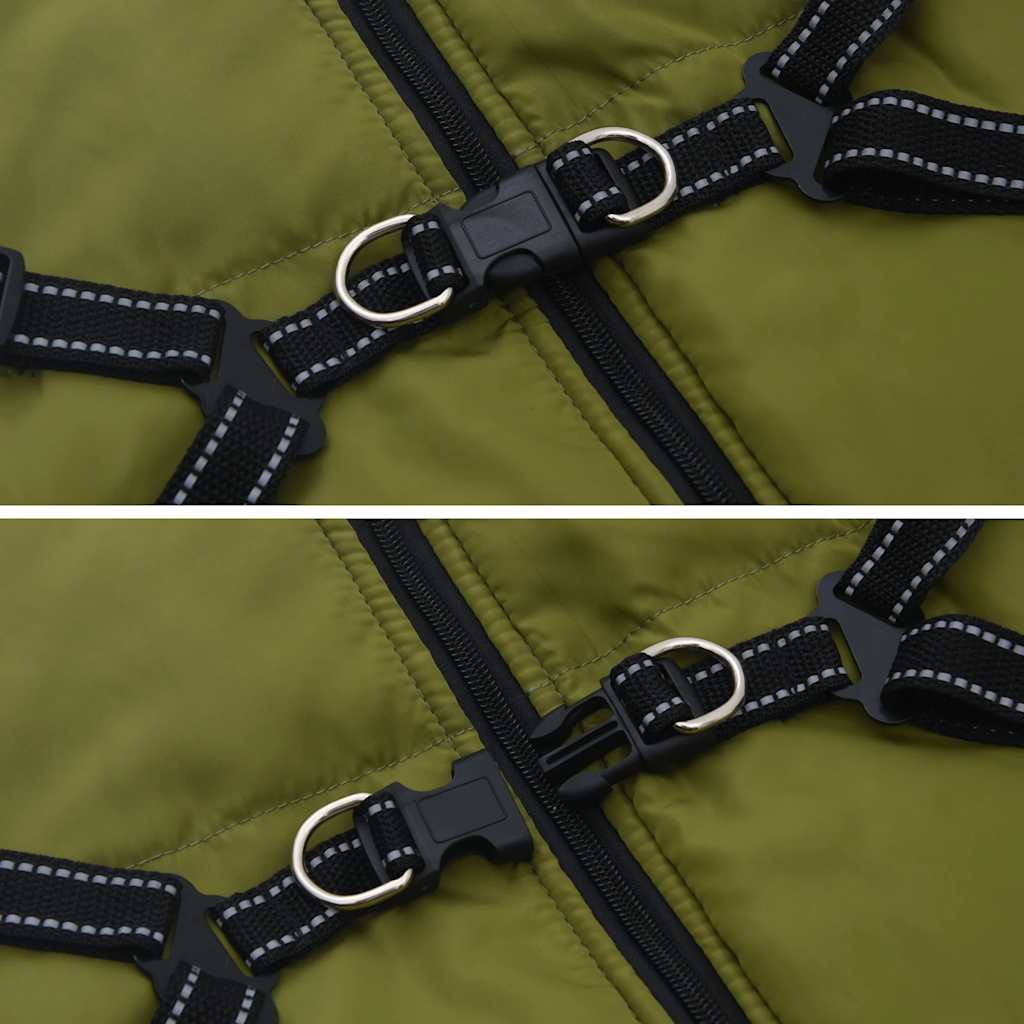 Hundemantel mit Geschirr Wasserdicht Reflektierend Lila L48