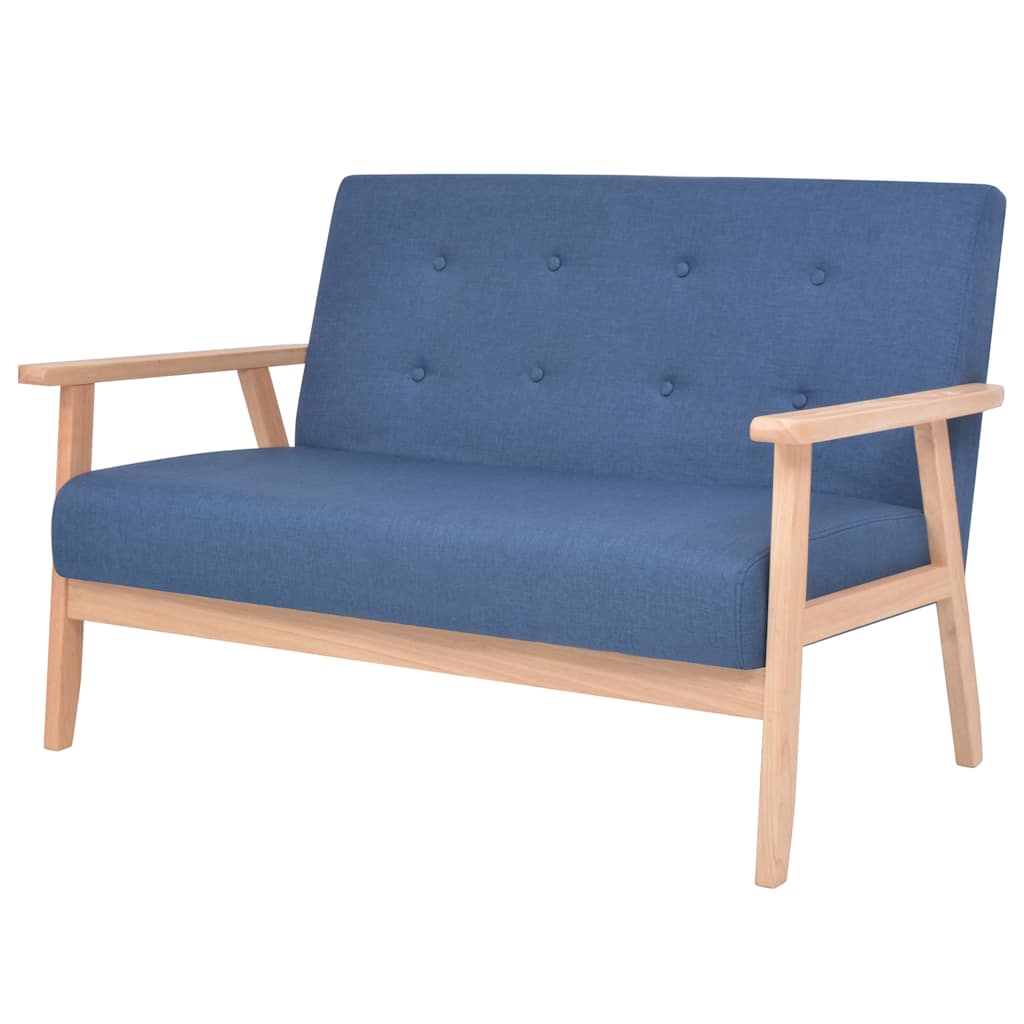 2-Sitzer-Sofa Stoff Hellgrau