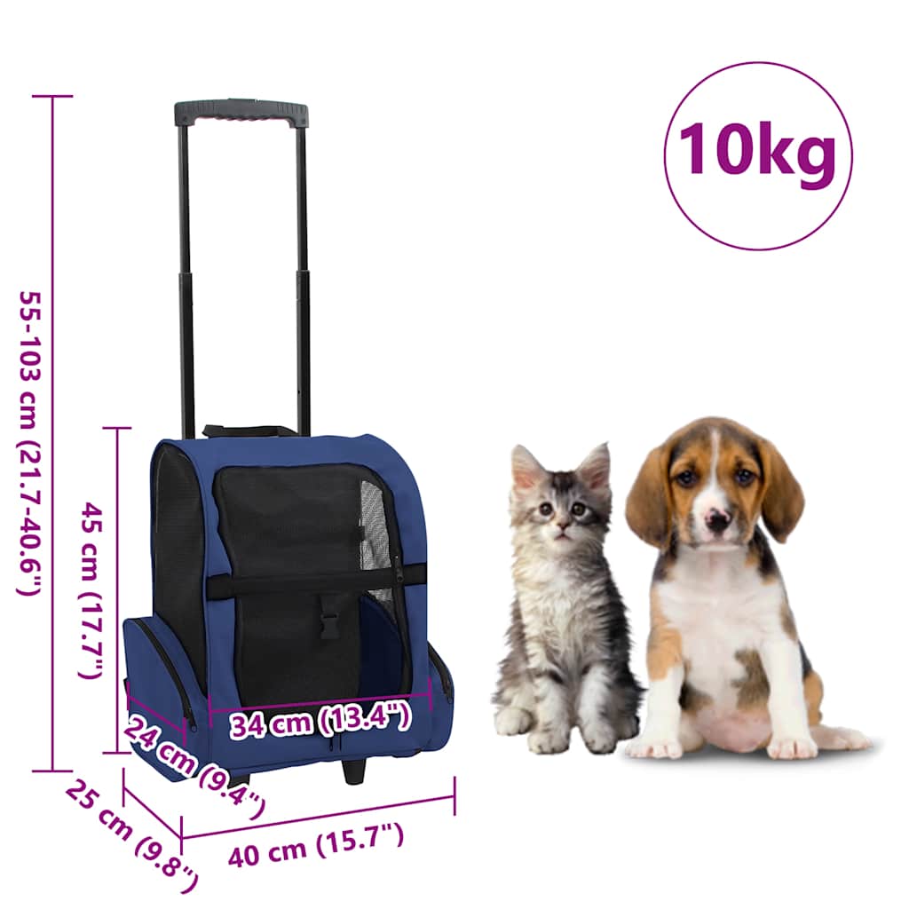Trolley für Haustiere 3-in-1 Faltbar Beige