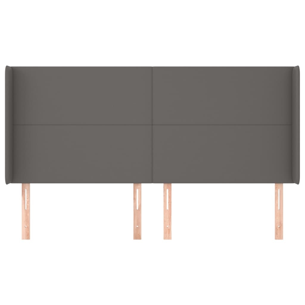 Kopfteil mit Ohren Creme 83x16x78/88 cm Kunstleder