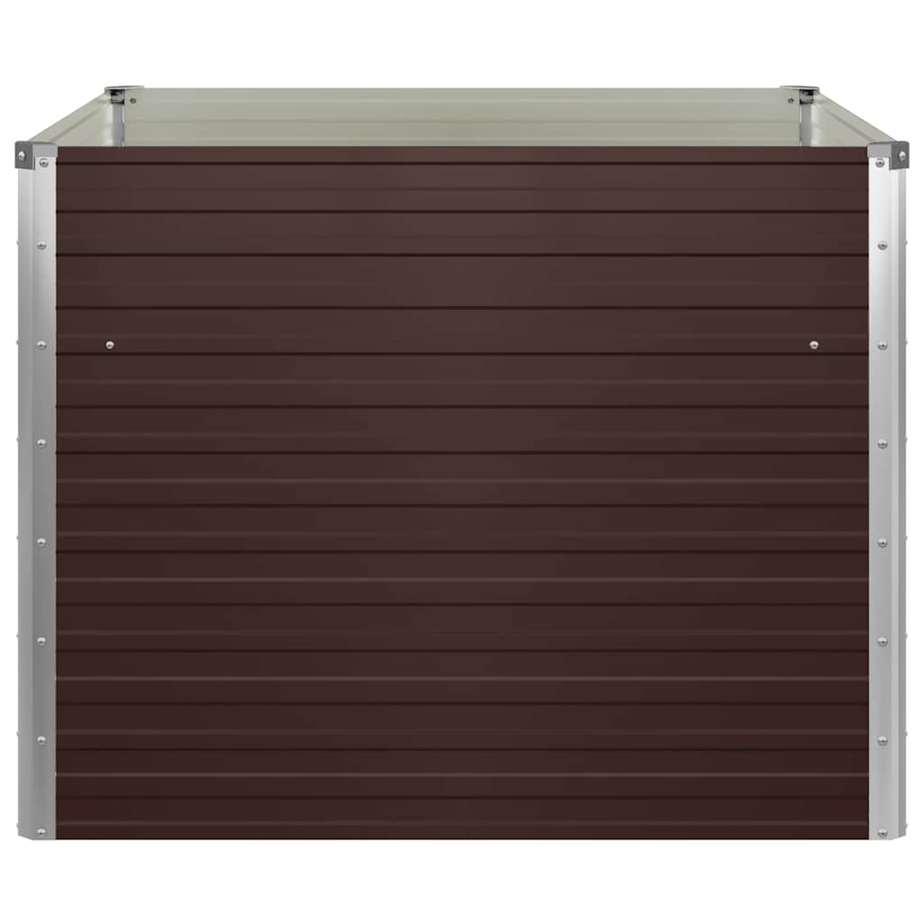 Hochbeet 100 x 100 x 77 cm Verzinkter Stahl Grau