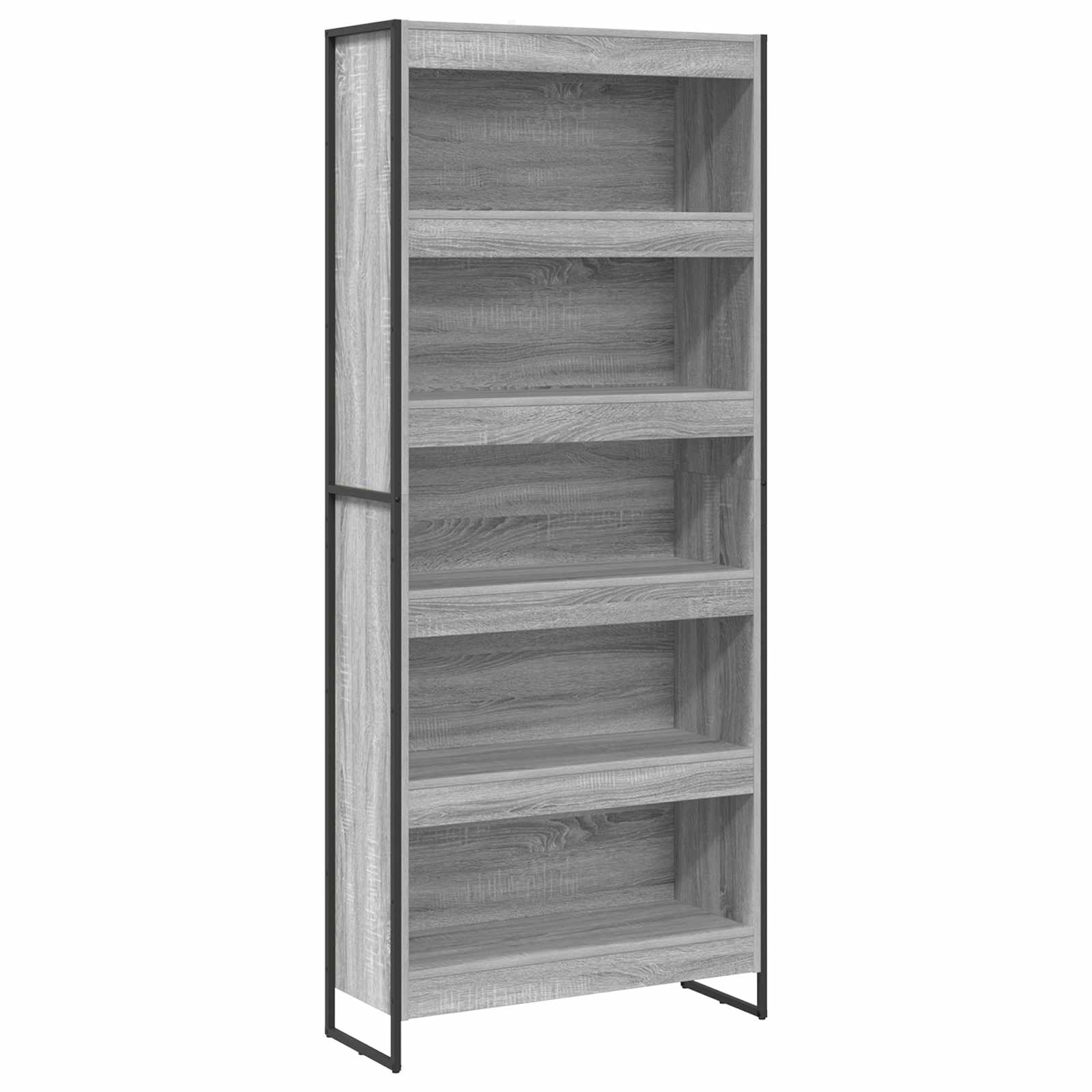 Bücherregal 2 pcs Schwarz Eichen-Optik 60 x 30 x 189,5 cm