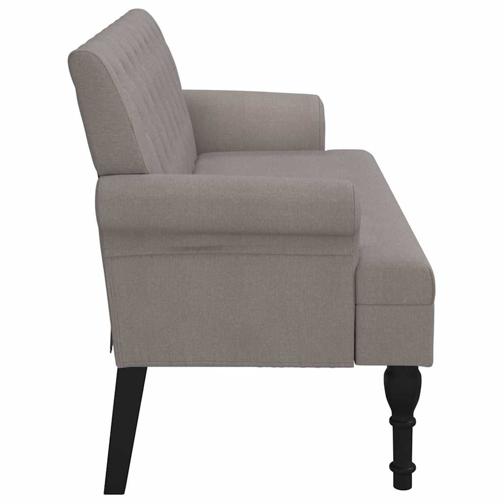 Bank mit Rückenlehne Dunkelgrau 120 x 62 x 75,5 cm Stoff