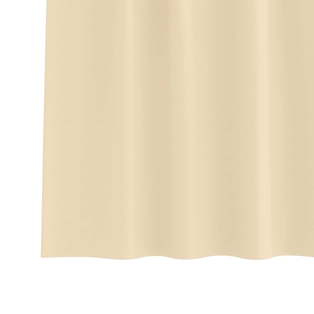 Verdunkelungs-Vorhänge mit Ringen 2 pcs Beige 140 x 140 cm