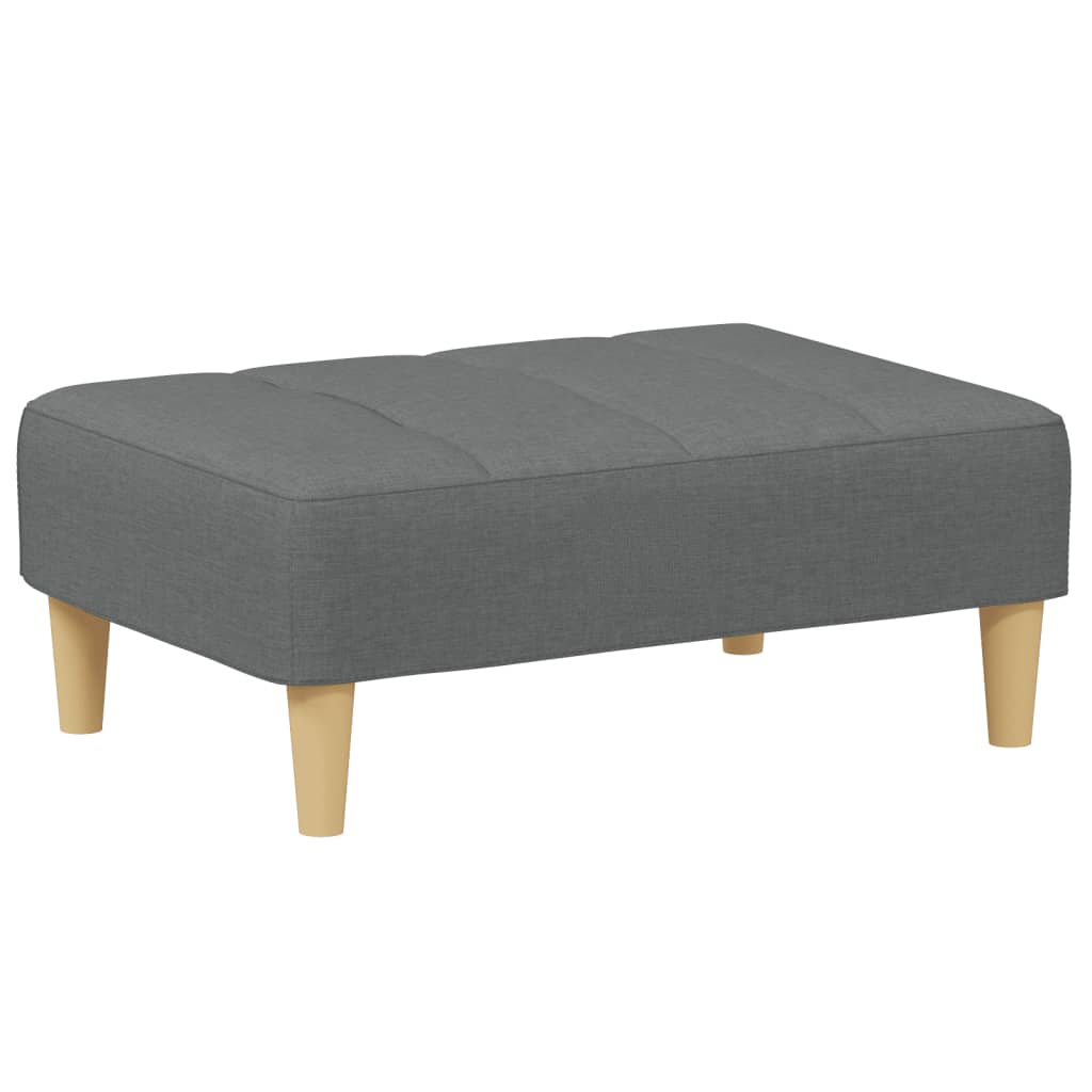 Fußhocker Hellgrau 77x55x31 cm Stoff