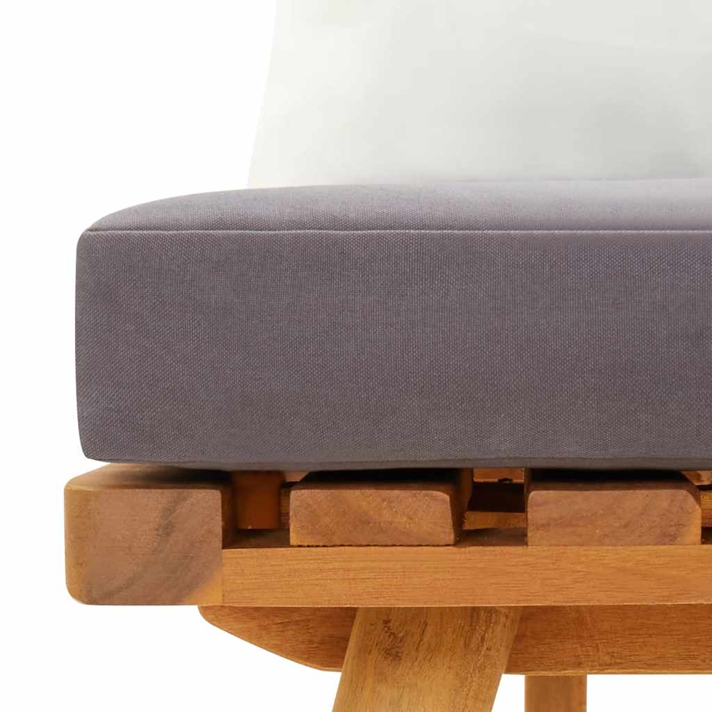 2-Sitzer-Gartensofa mit Kissen Massivholz Akazie