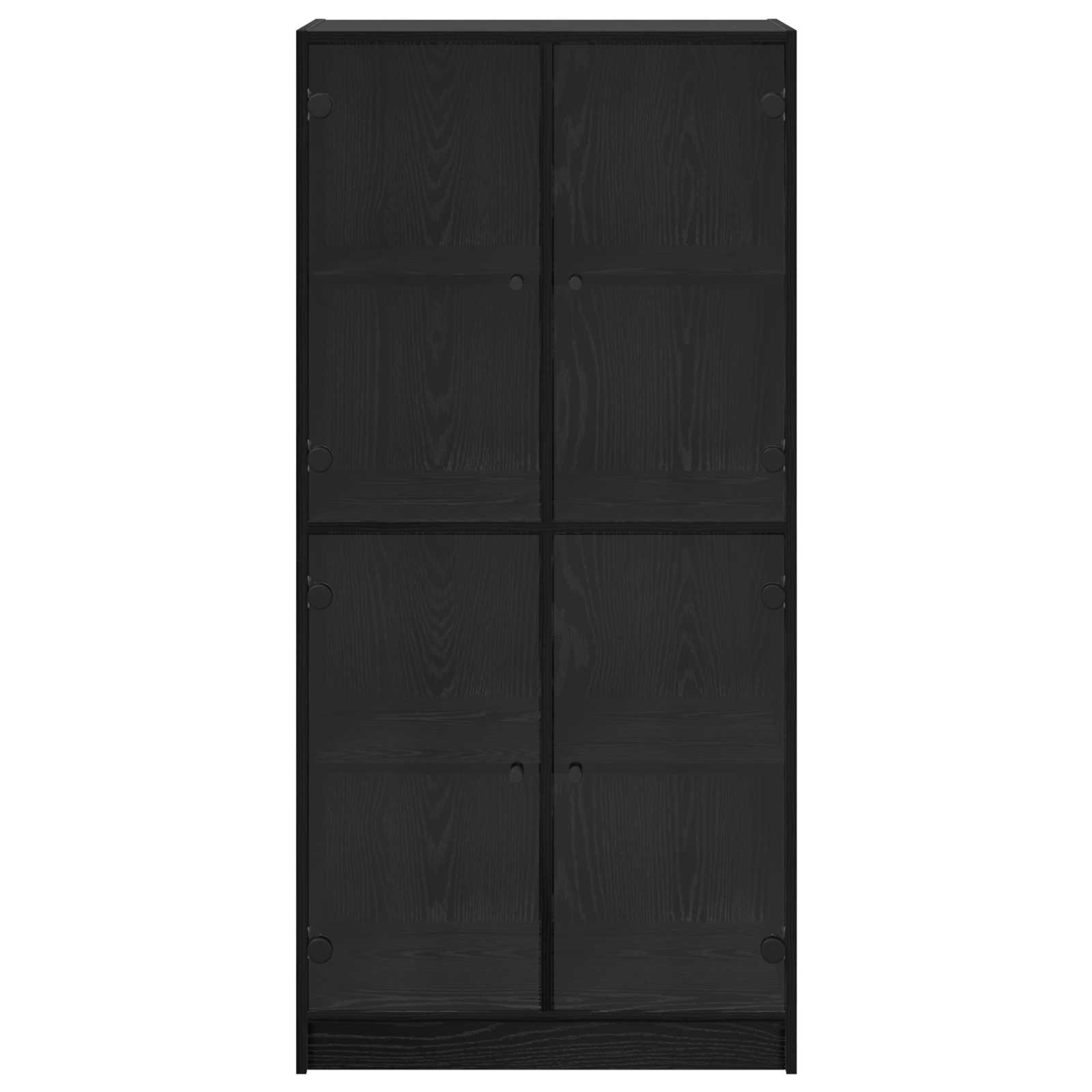 Bücherschrank mit Türen Weiß 136x37x142 cm Holzwerkstoff