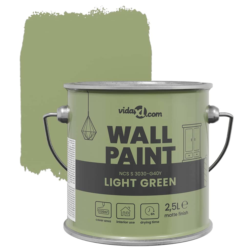 Wandfarbe Grau 2,5 L Wanddruck