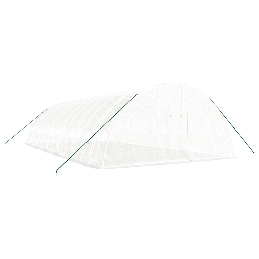 Gewächshaus mit Stahlrahmen Grün 24 m² 6x4x2,85 m