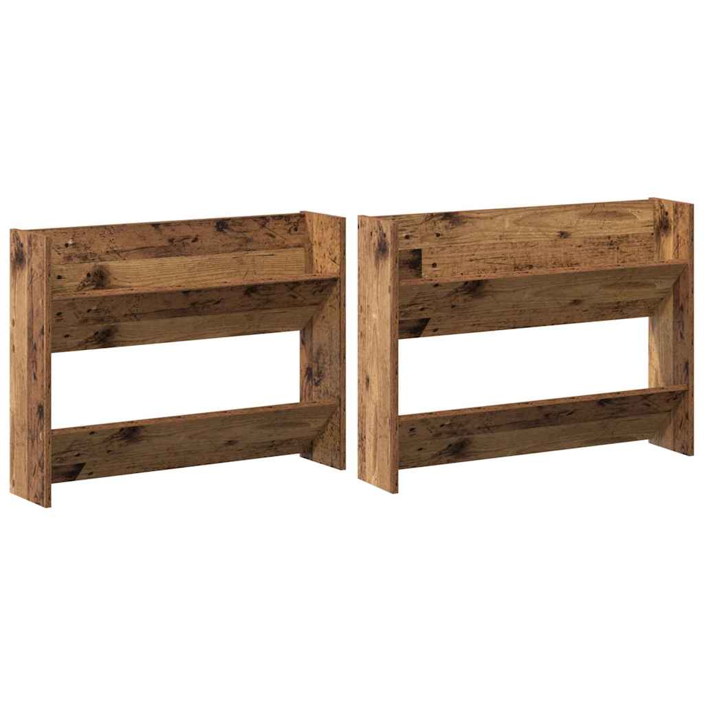 Wand-Schuhschränke 4 Stk. Weiß 60x18x60 cm Holzwerkstoff