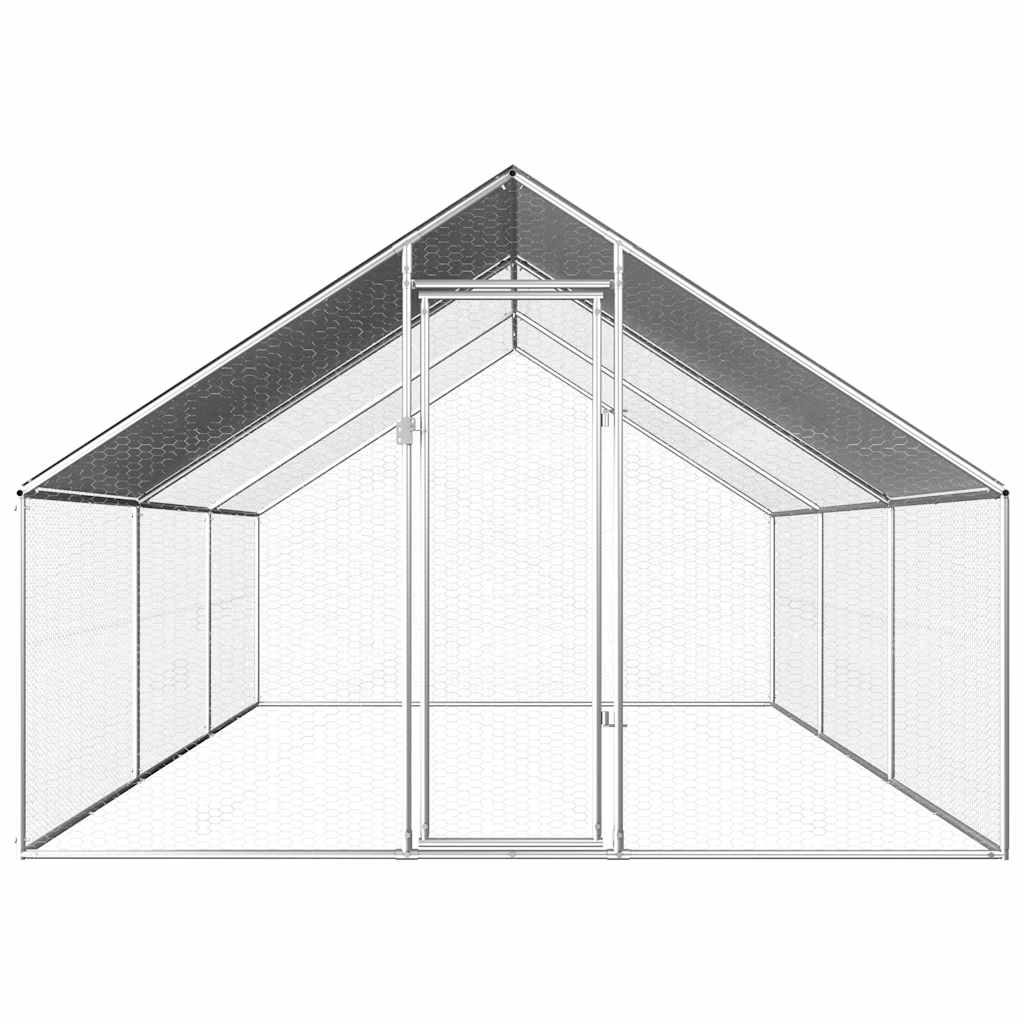 Outdoor-Hühnerkäfig 2,75x2x1,92 m Verzinkter Stahl