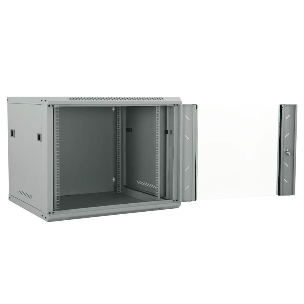 Netzwerkschrank mit Speicher Grau 60 x 45 x 28 cm Stahl