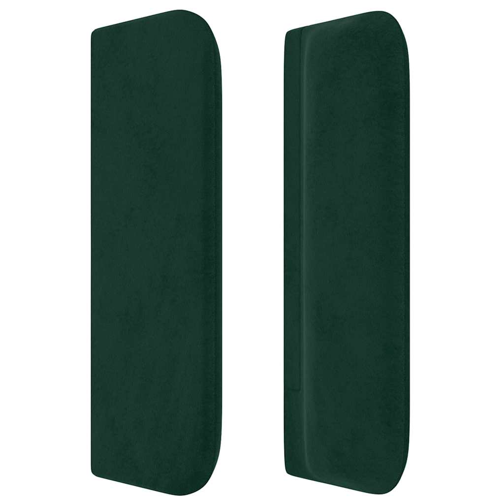 Kopfteil mit Ohren Dunkelblau 93x16x78/88 cm Samt
