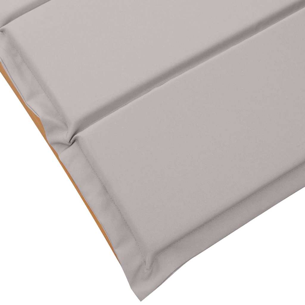 Sonnenliege mit Auflage Beige Massivholz Akazie