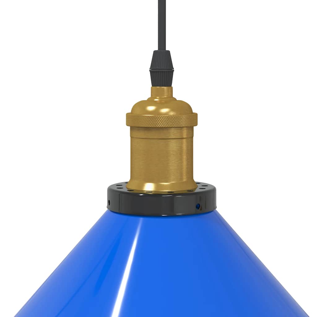Pendelleuchte Höhenverstellbar E27 Schwarz Glänzend Ø 22 cm