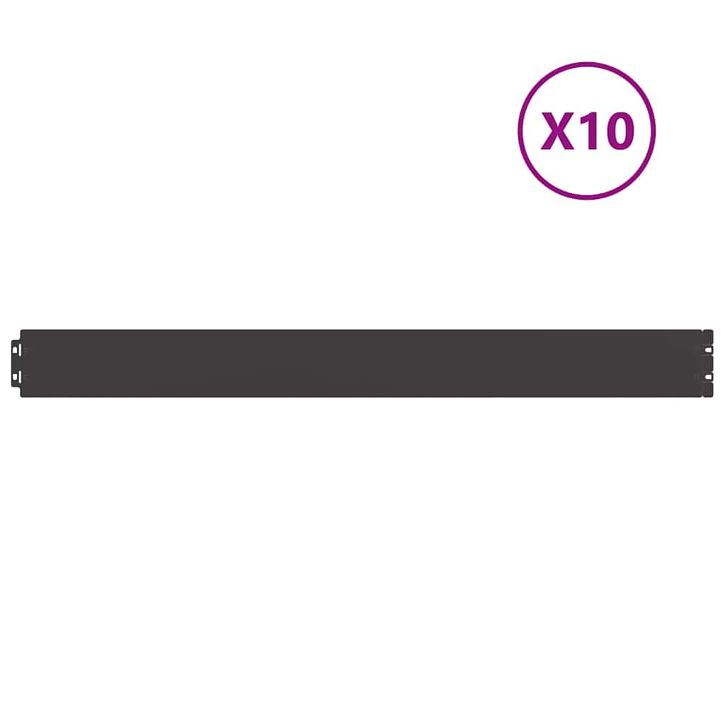 Raseneinfassung 10 pcs 10 x 103 cm Wetterfeststahl Rostig