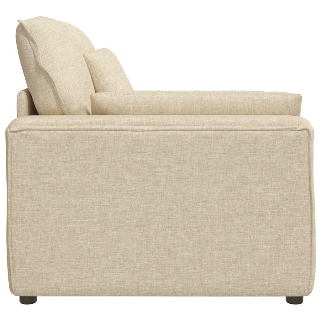 Modulares Sofa Endmodul mit Armlehne Kissen Hellgrau 100 cm
