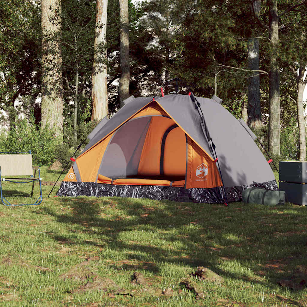 Kuppel-Campingzelt 2 Personen Grün Quick Release