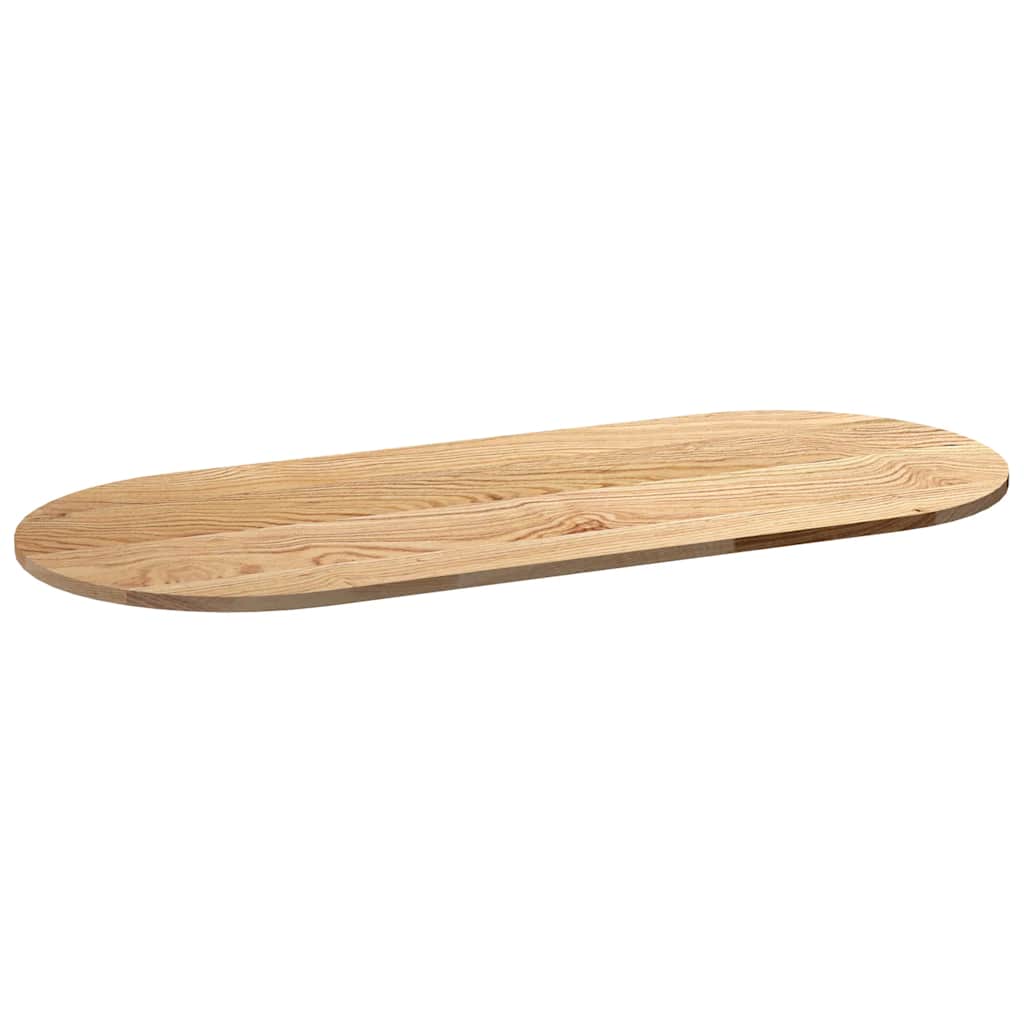 Tischplatte 80x40x2 cm Massivholz Eiche Oval