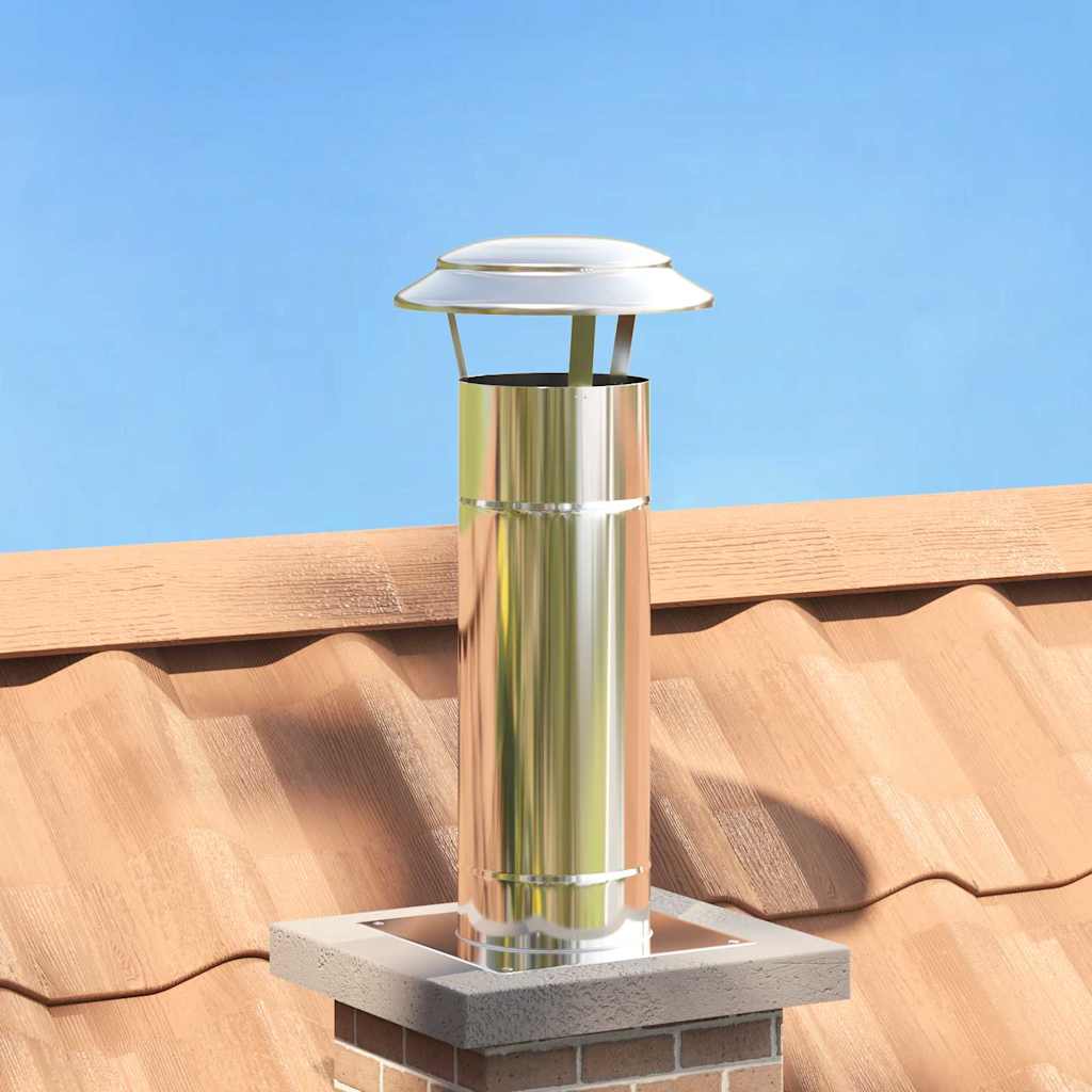 Regenabdeckung Schornstein Silber 20 x 20 x 18 cm Edelstahl