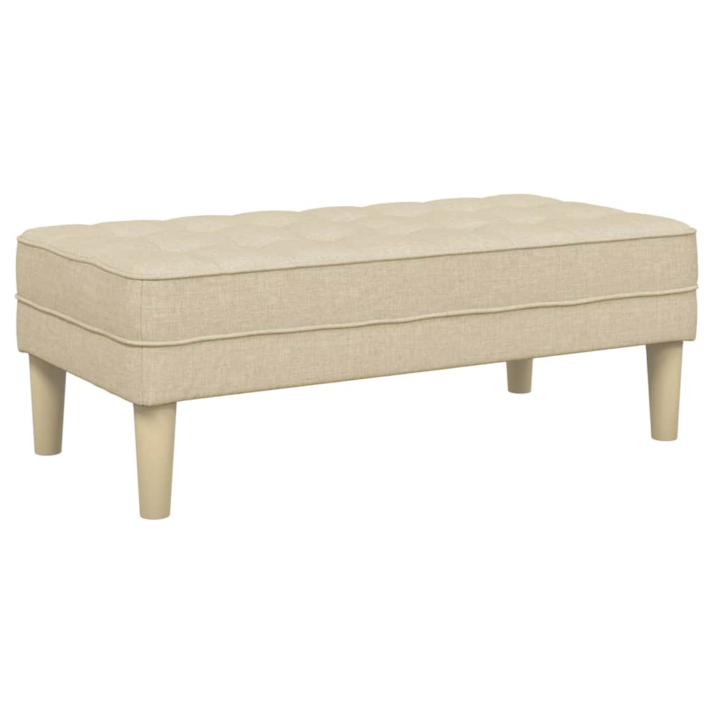Bank mit Kissen Hellgrau 113 x 57 x 39 cm Stoff