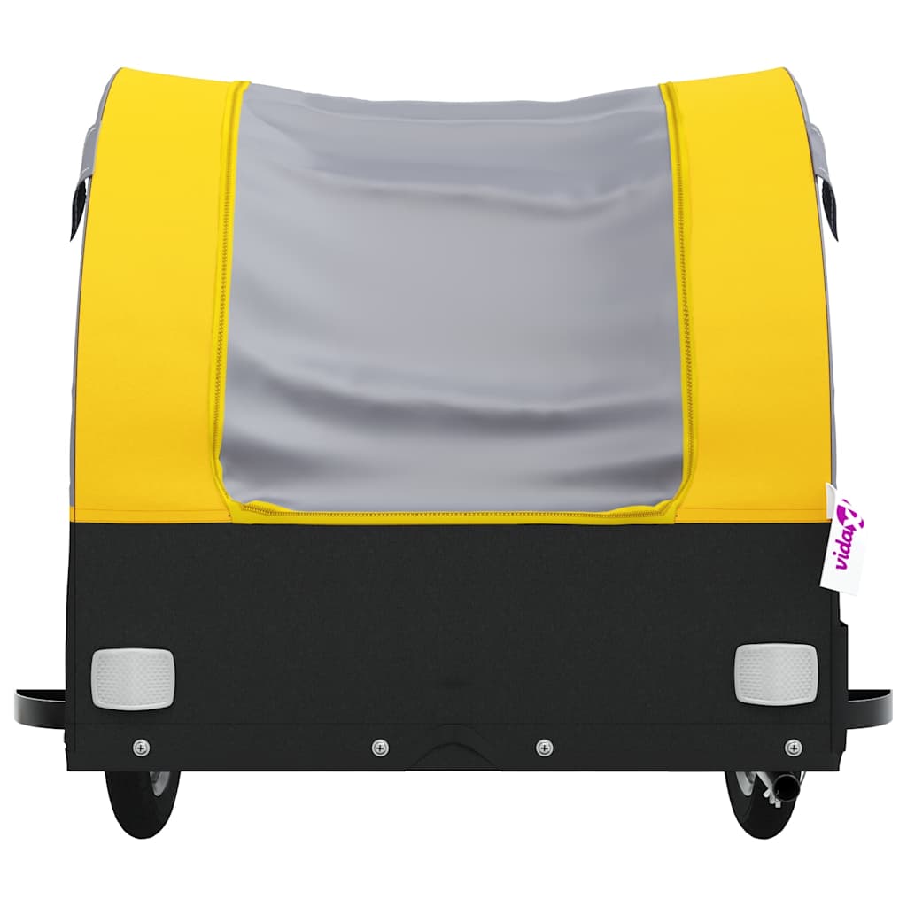 Fahrradanhänger Schwarz und Orange 30 kg Eisen