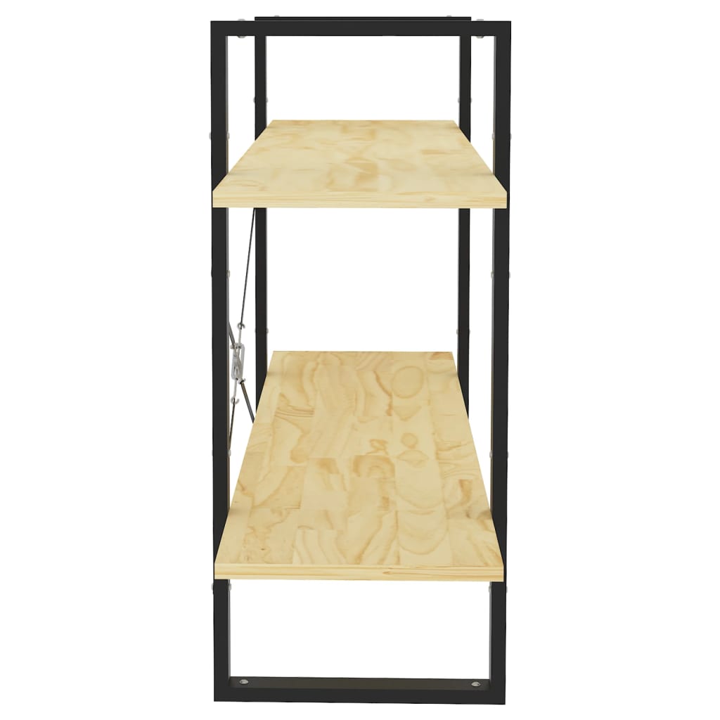 Bücherregal 2 Fächer Weiß 100x30x70 cm Holzwerkstoff