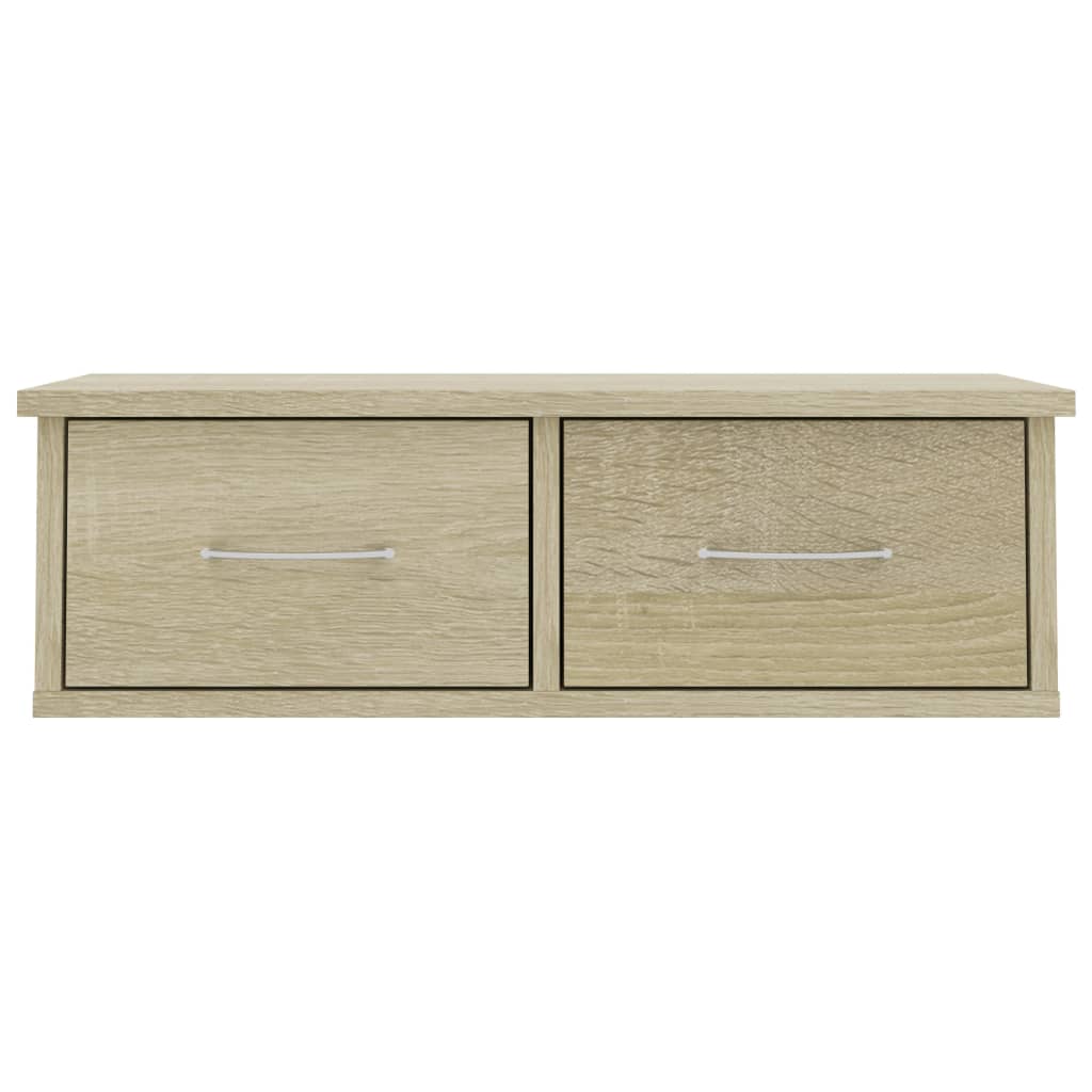 Wand-Schubladenregal Weiß 60x26x18,5 cm Holzwerkstoff