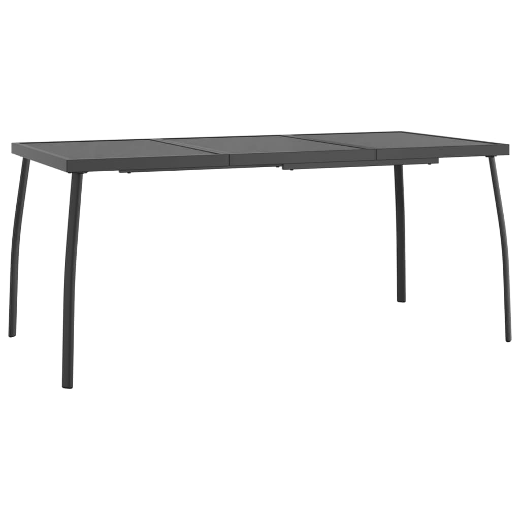 Gartentisch Anthrazit 100x100x72 cm Stahlgitter