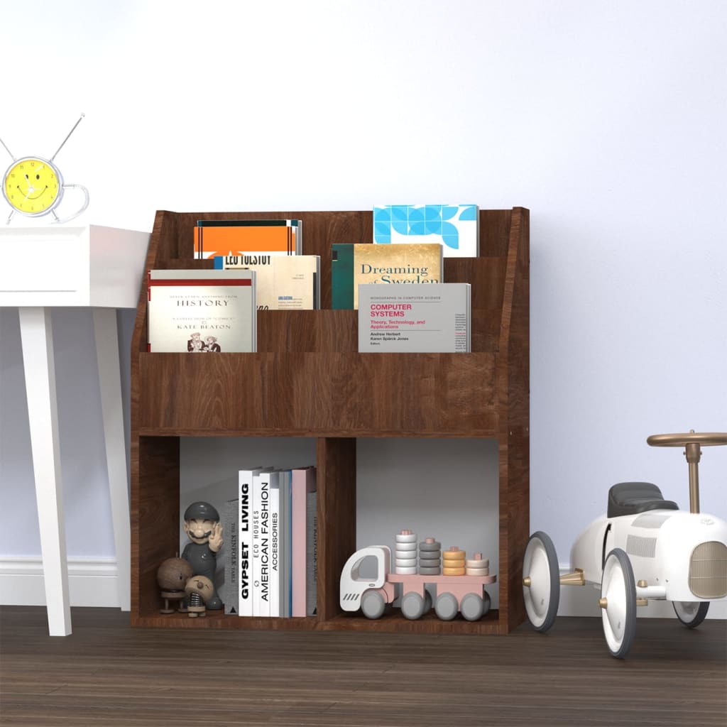 Kinder-Bücherregal Grau Sonoma-Eiche 71x30x78,5cm Holzwerkstoff