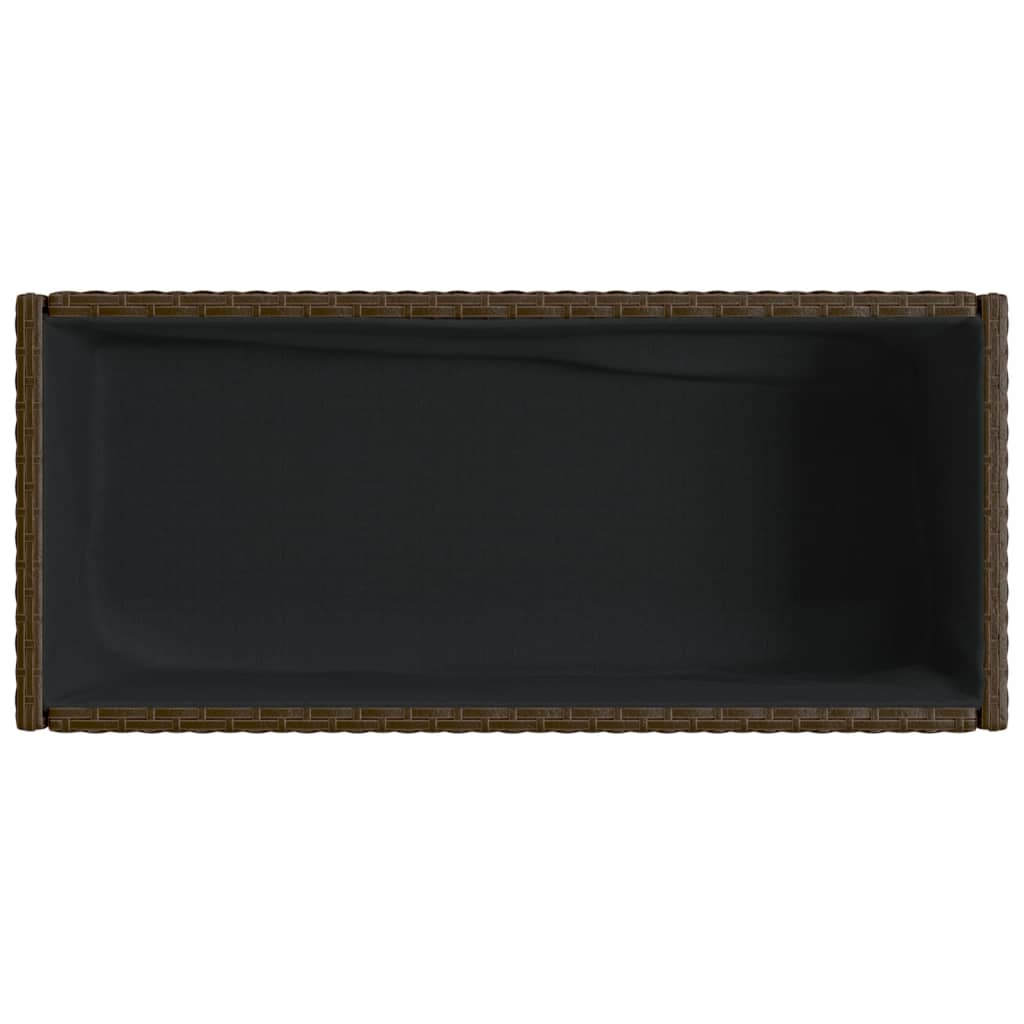 Hochbeete mit Ablage 2 Stk. Schwarz 70x28x70 cm Poly Rattan