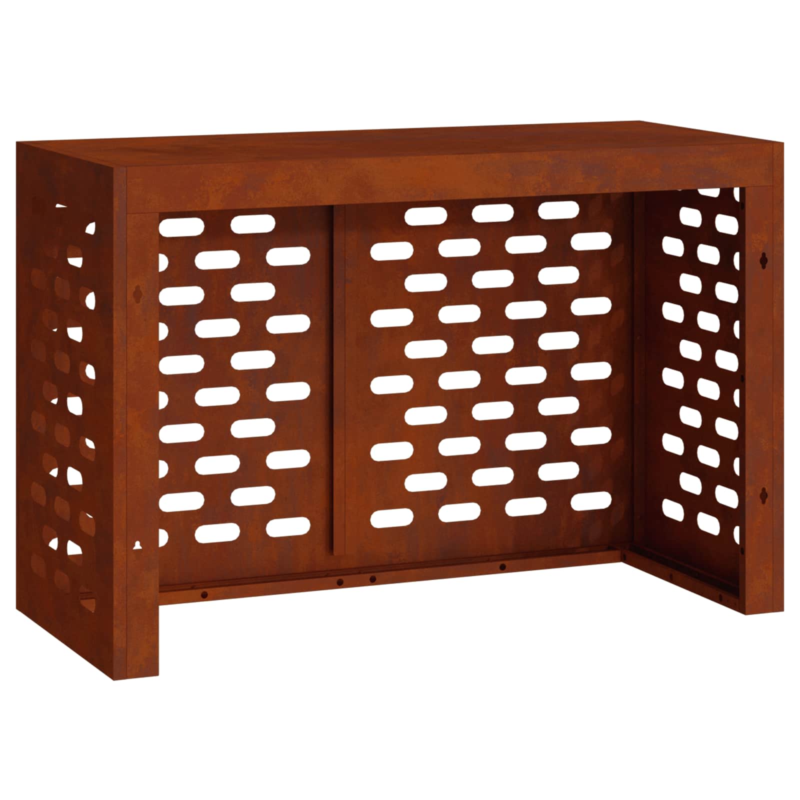 Klimaanlagenabdeckung Schwarz 90 x 40 x 60 cm Stahl