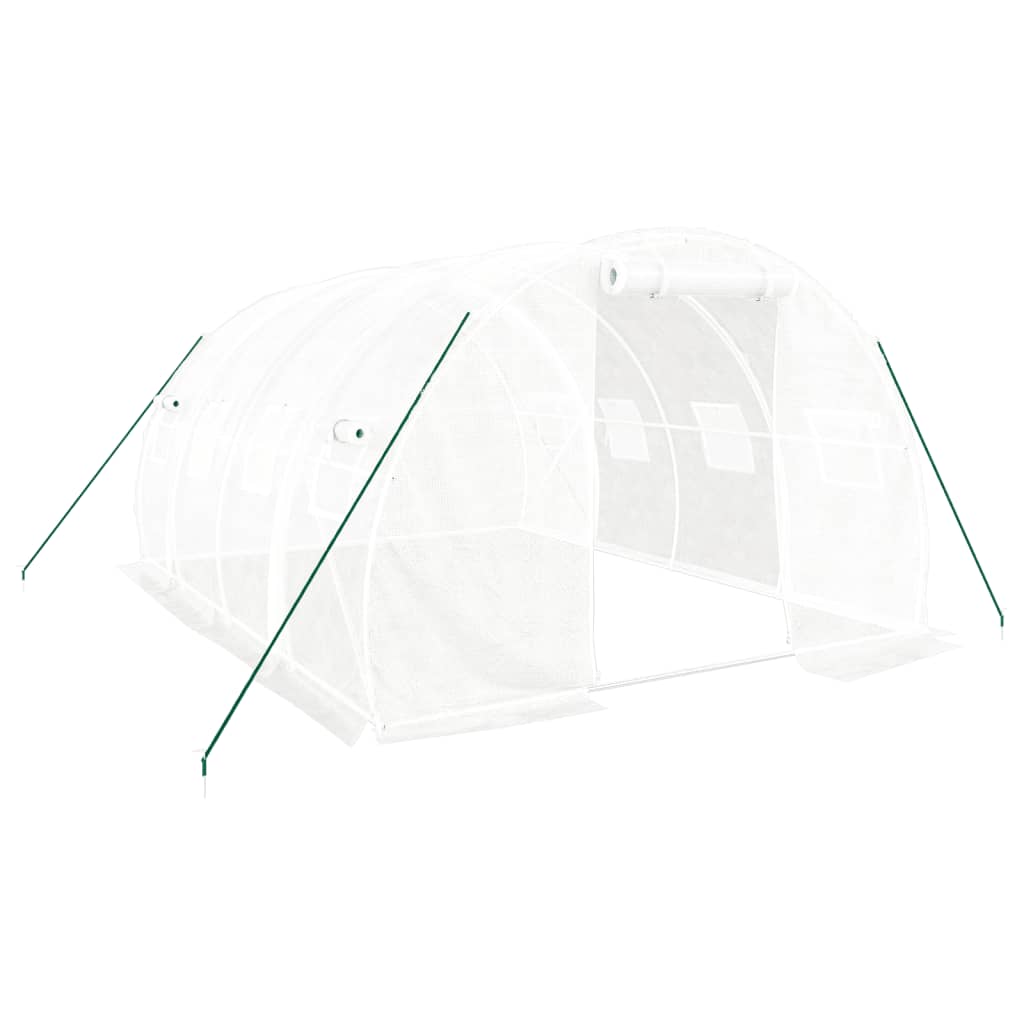 Gewächshaus mit Stahlrahmen Grün 48 m² 16x3x2 m