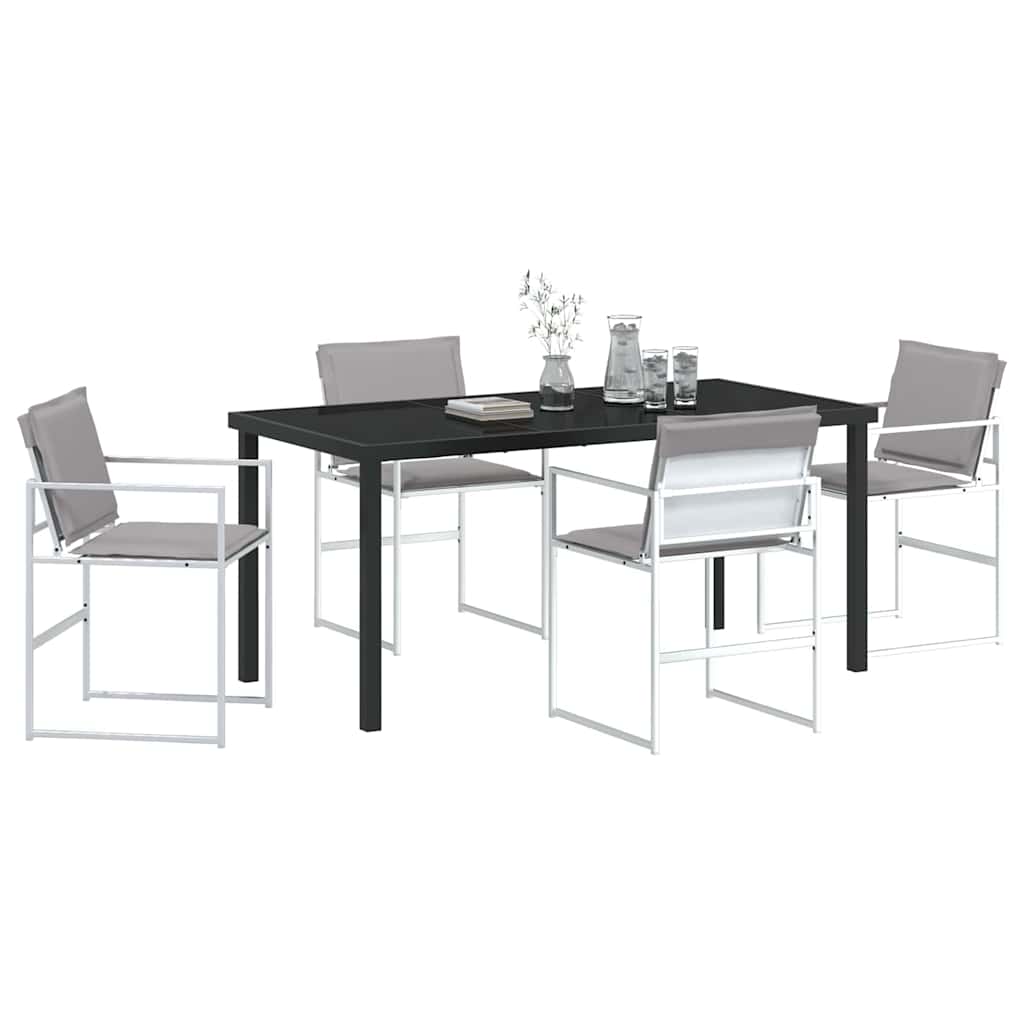 Garten Essgruppe 5 pcs Schwarz 140 x 70 x 73 cm
