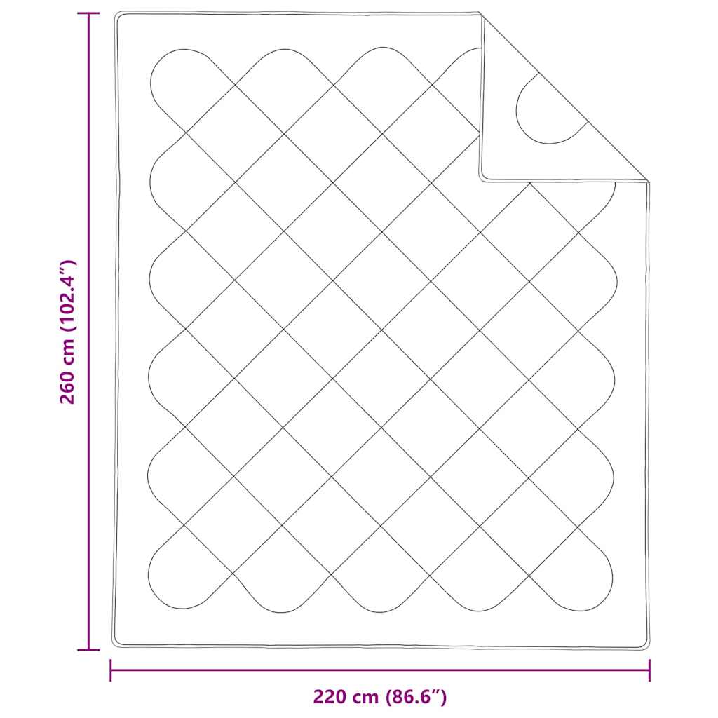 Winterbettdecke Weiß 200 x 135 x 5 cm Polyester