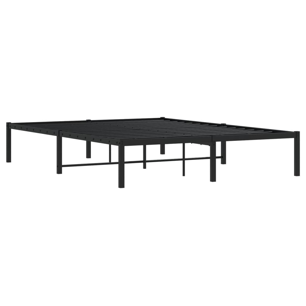 Bettgestell Metall Schwarz 75x190 cm
