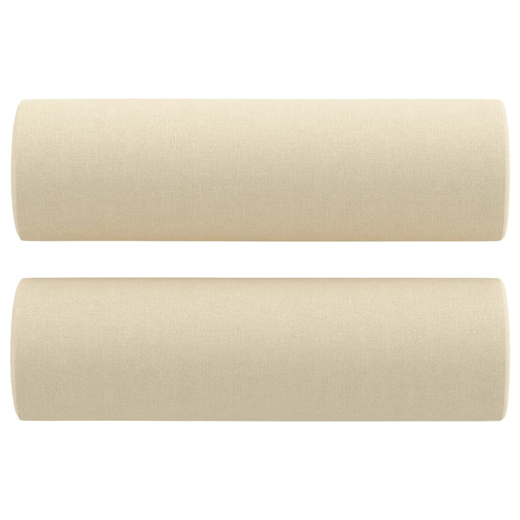 2-Sitzer-Sofa mit Zierkissen Braun 120 cm Stoff