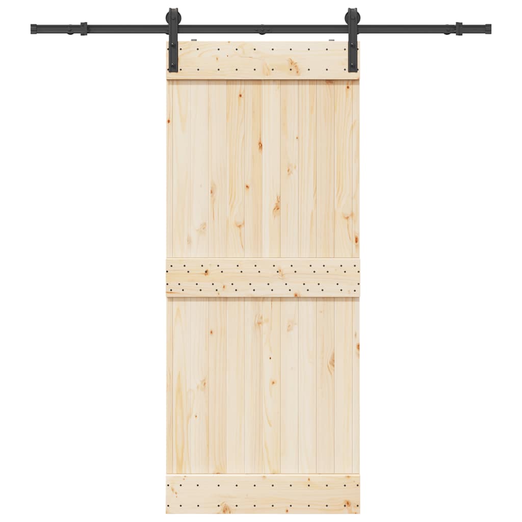 Schiebetürbeschlag-Set 183 cm Stahl Schwarz