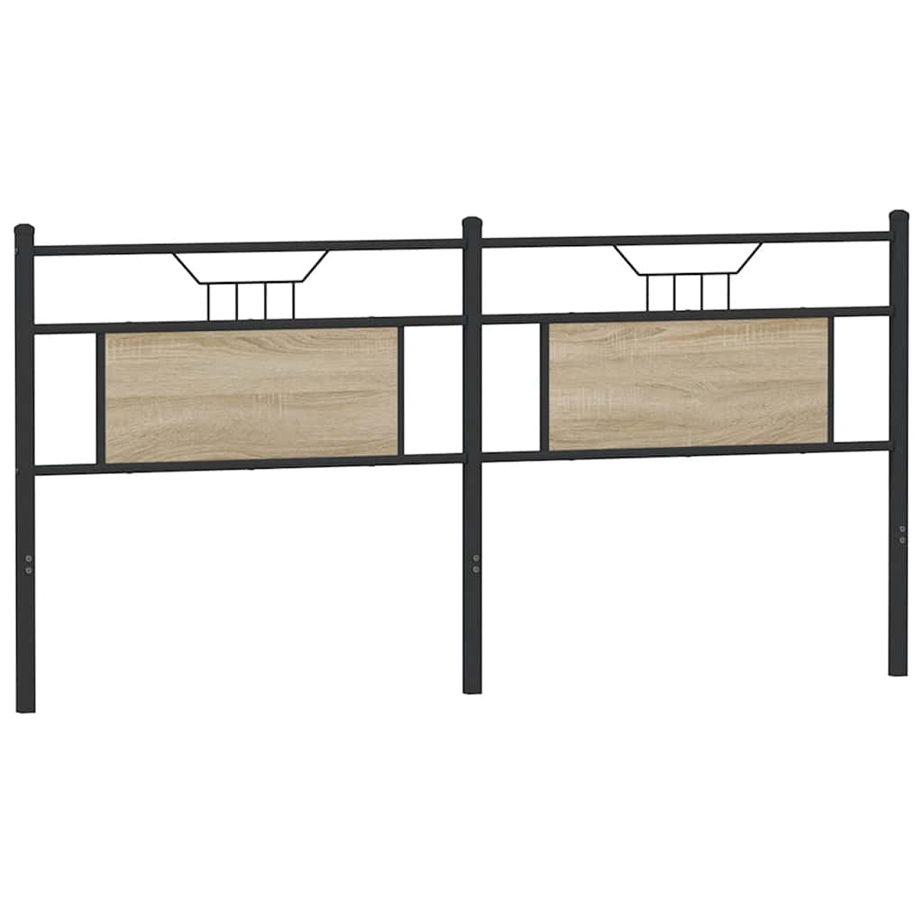 Ersatz-Kopfteil Räuchereiche 75 cm Holzwerkstoff und Stahl