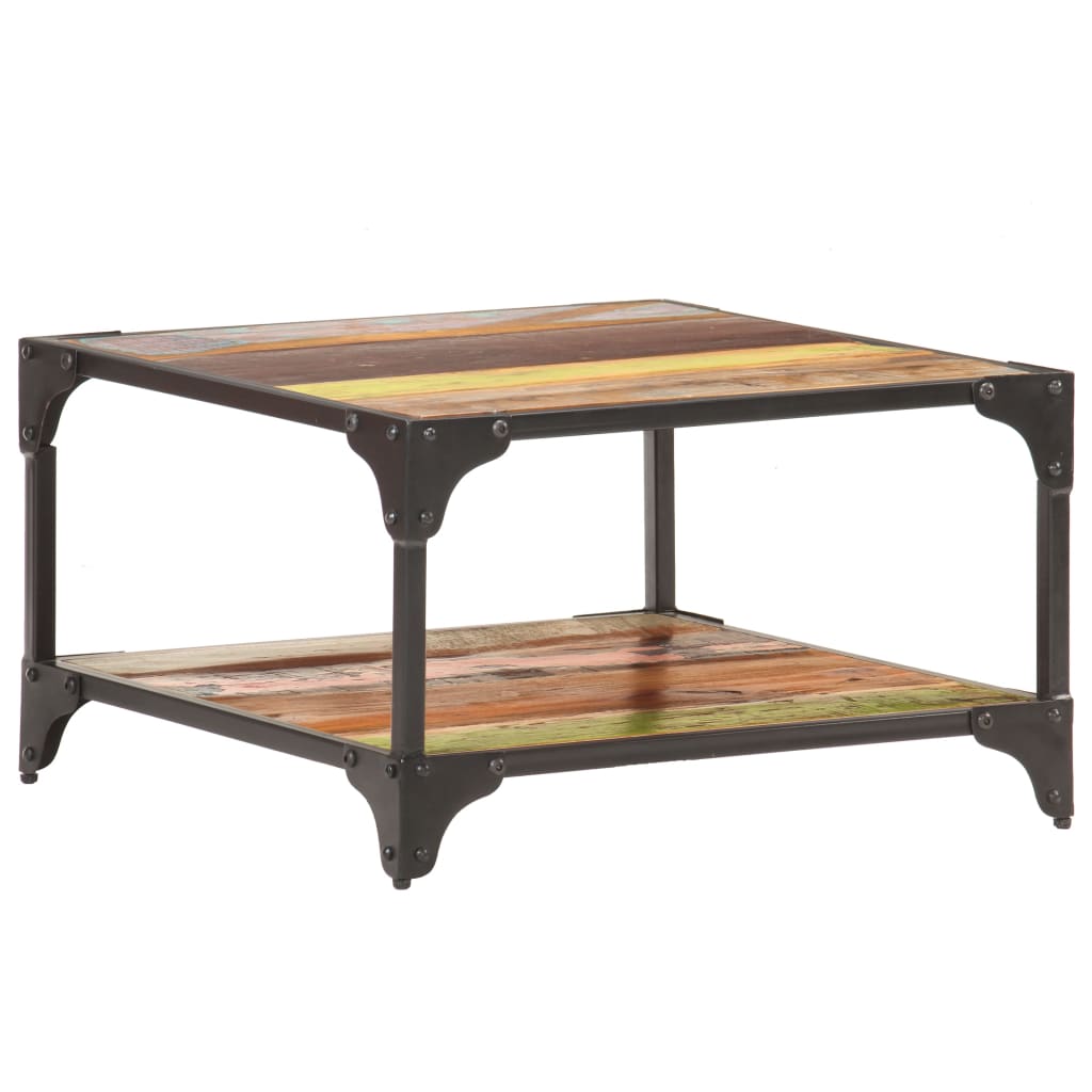 Couchtisch 40x40x36 cm Raues Mango-Massivholz