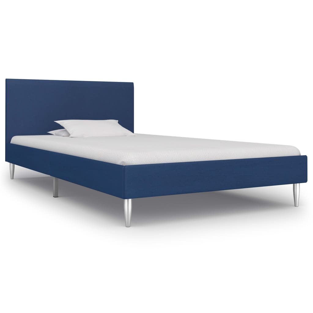 Bettgestell Blau Stoff 160 x 200 cm