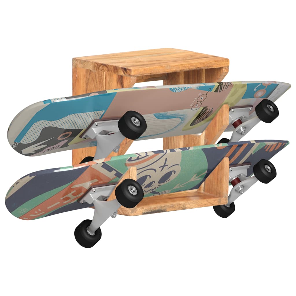 Skateboard Wandhalter 25x20x30 cm Recyceltes Massivholz