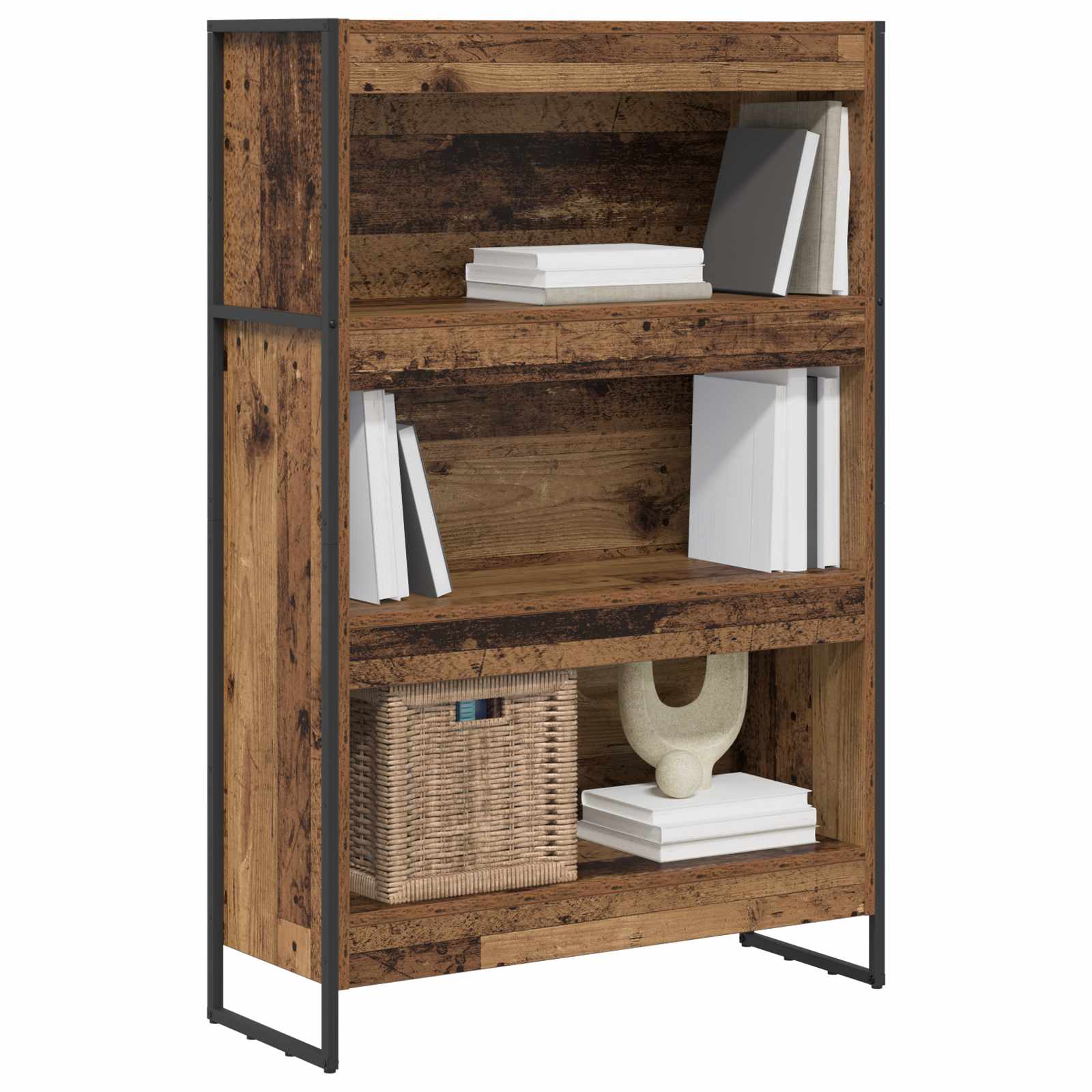 Bücherregal 2 pcs Schwarz Eichen-Optik 60 x 30 x 189,5 cm