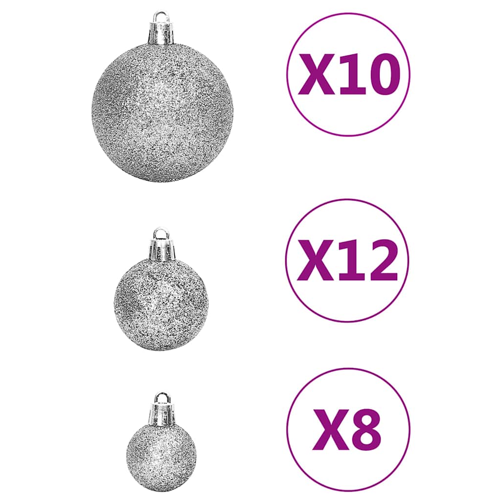 111-tlg. Weihnachtskugel-Set Golden Polystyrol